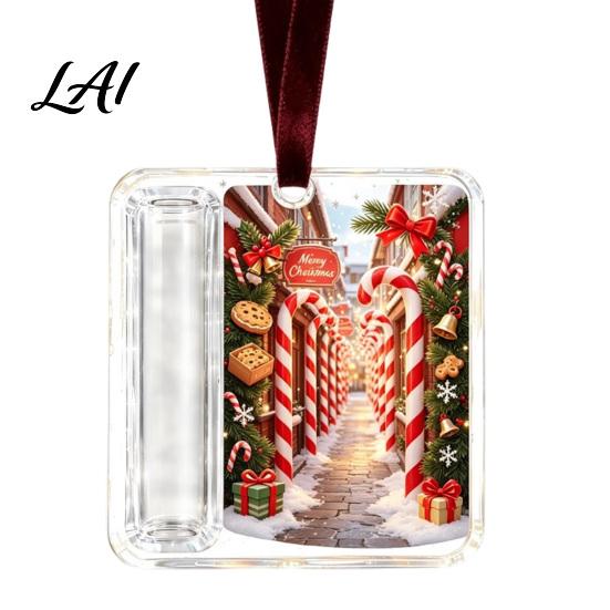 Creative Money Gift Ideas Christmas Cash Holder Ornament Acrylic Holder Holiday Ornament Hanging Decoration for Xmas Tree Stocking Stuffer,