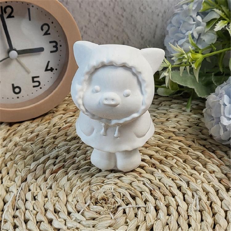 Silikonformen Cartoon Tierformen 3D Schwein Gipsformen Gießformen Ornamentformen Epoxidharzformen Bastelbedarf
