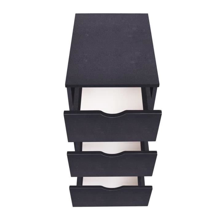 VidaXL Meuble à tiroirs 33x45x60 cm Noir 245726