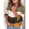 Dames Herfst en Winter Lange Mouw Ronde Hals Plus Size Gestreepte Trui