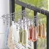 Windproof Socks Drying Rack Stainless Steel Window Net Clothespin Durable Underwear Rack  Home