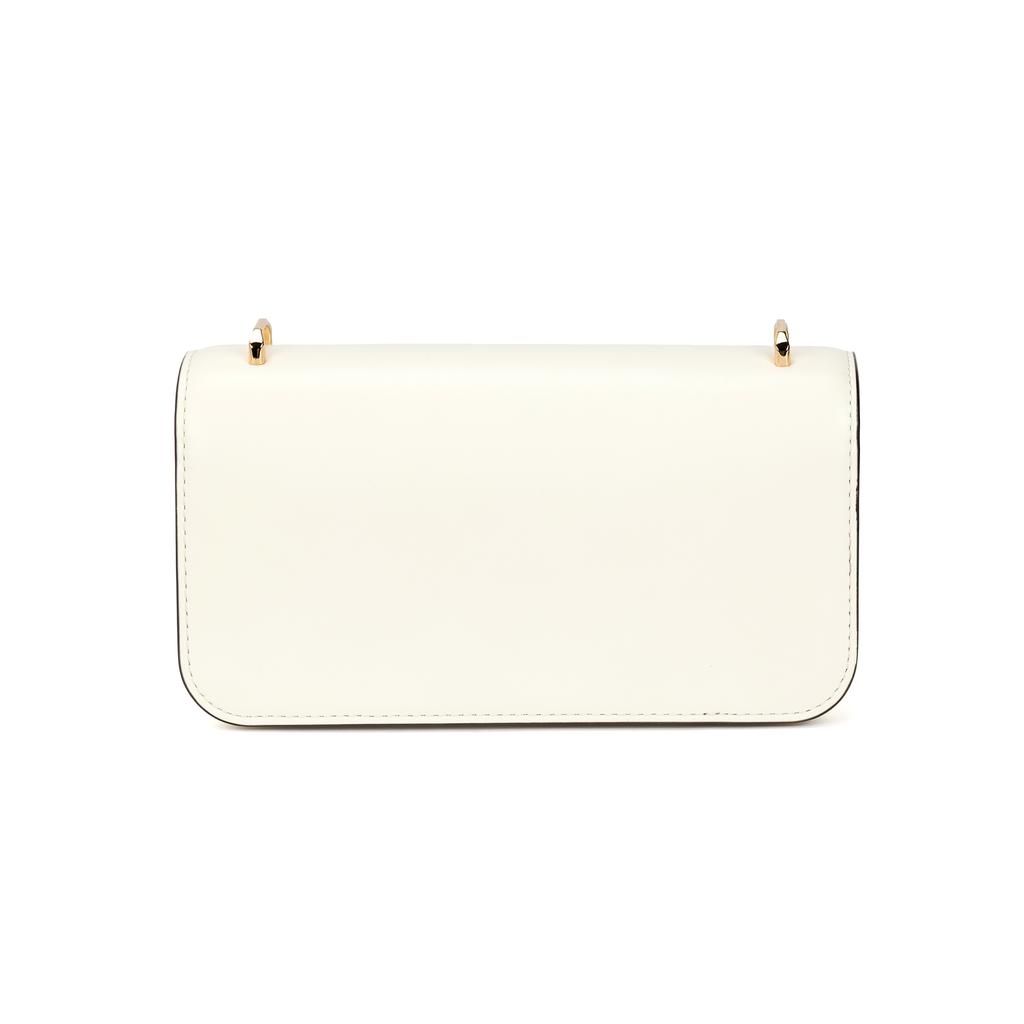 Tory Burch Eleanor Minimalist Brand Logo Leather Shoulder Bag Small Women shoulder bag Warm-White 158734-100