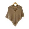 High Quality Winter Triangle Shawl Versatile Tassel Knitted Shawl Wraps Thickned Cold Proof Blanket Scarf for Women