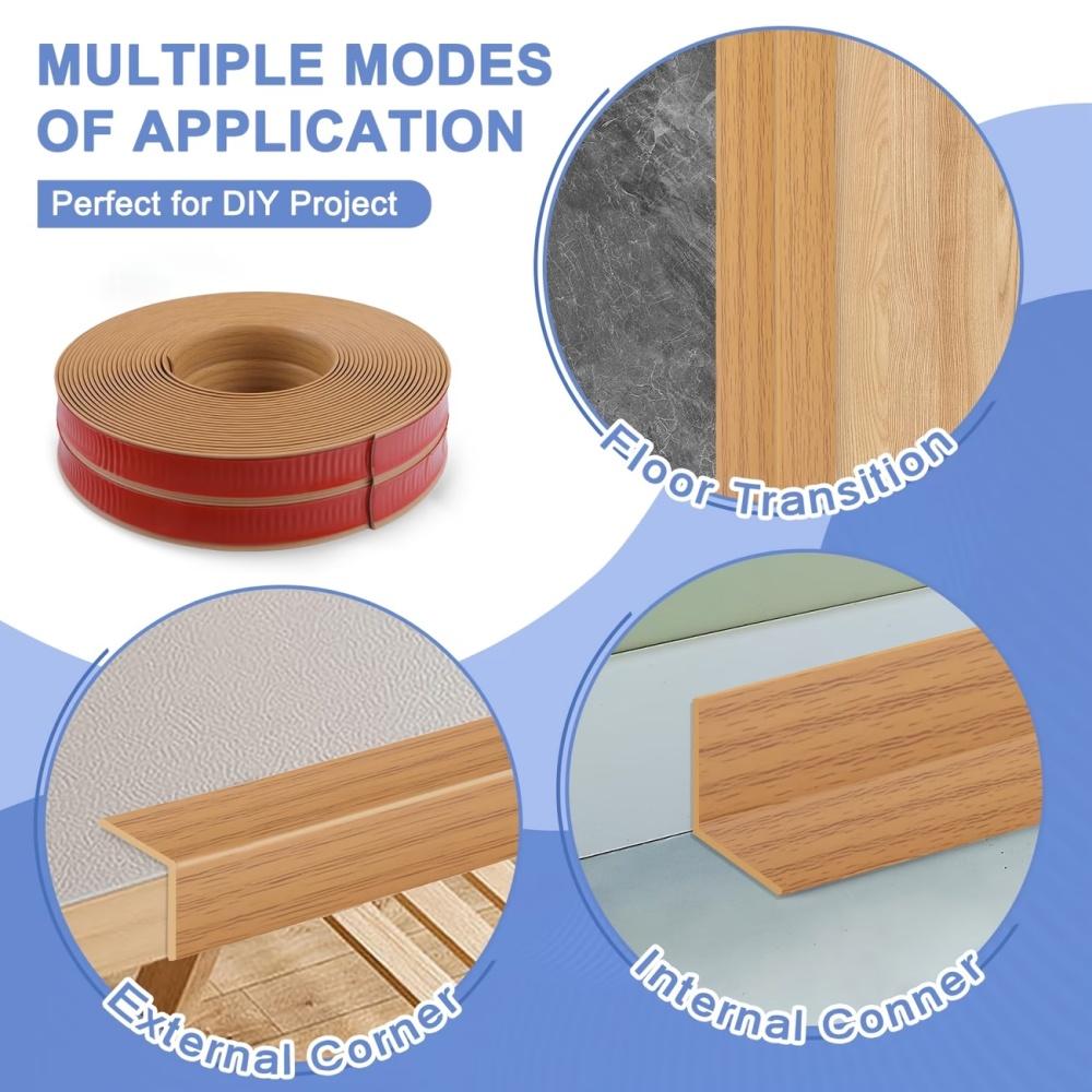 1pc 2mX4cm Inside Outside Corner Trim Moulding Flexible Wall Corner Protector Self Adhesive Edge Guards Caulk Strip Floor