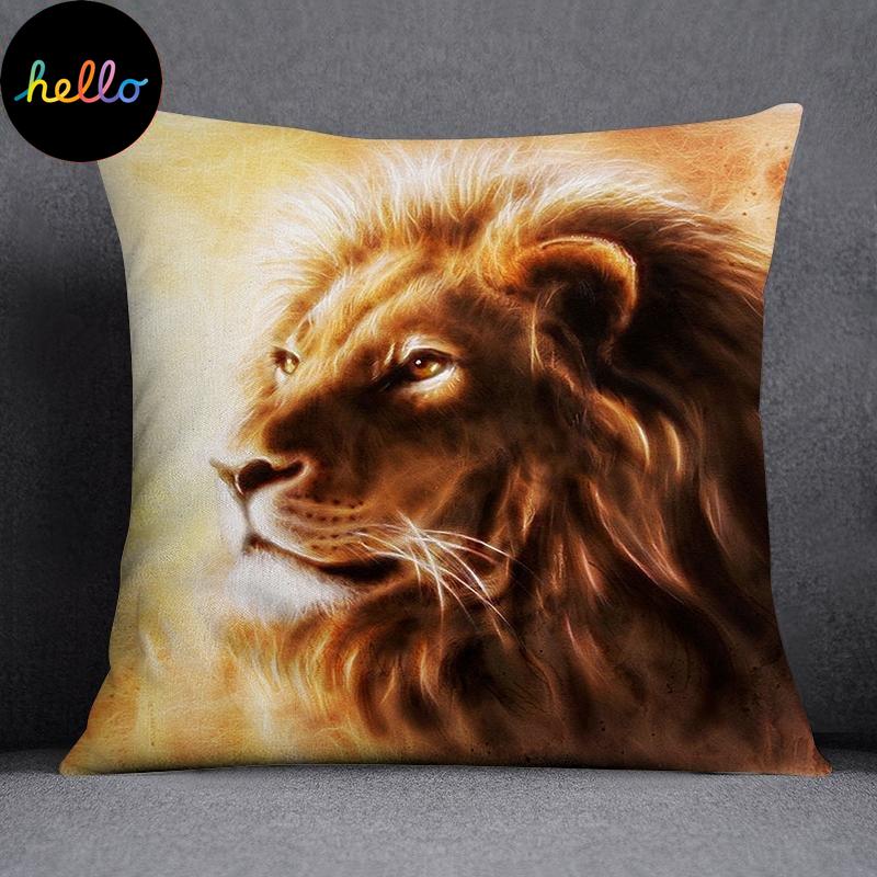 African Animal Beasts Home Decoration Pillowcase Square Pillowcase Home Office Decoration Cus On Cover