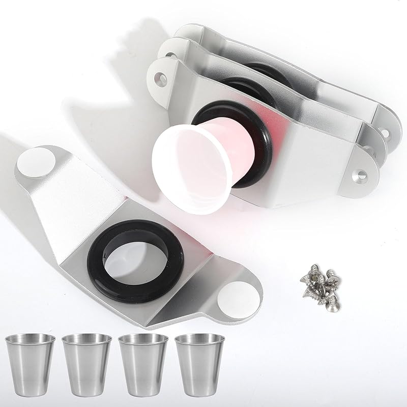 Shot Holder Ski Board DIY Mount Kit | Create Your Own Drinking Board with Wine Glass Holders and Shot Cups серебряный