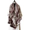 Imitation Cashmere Love Pattern Retro Style Texture Printing Thickened Warm Scarf Shawl