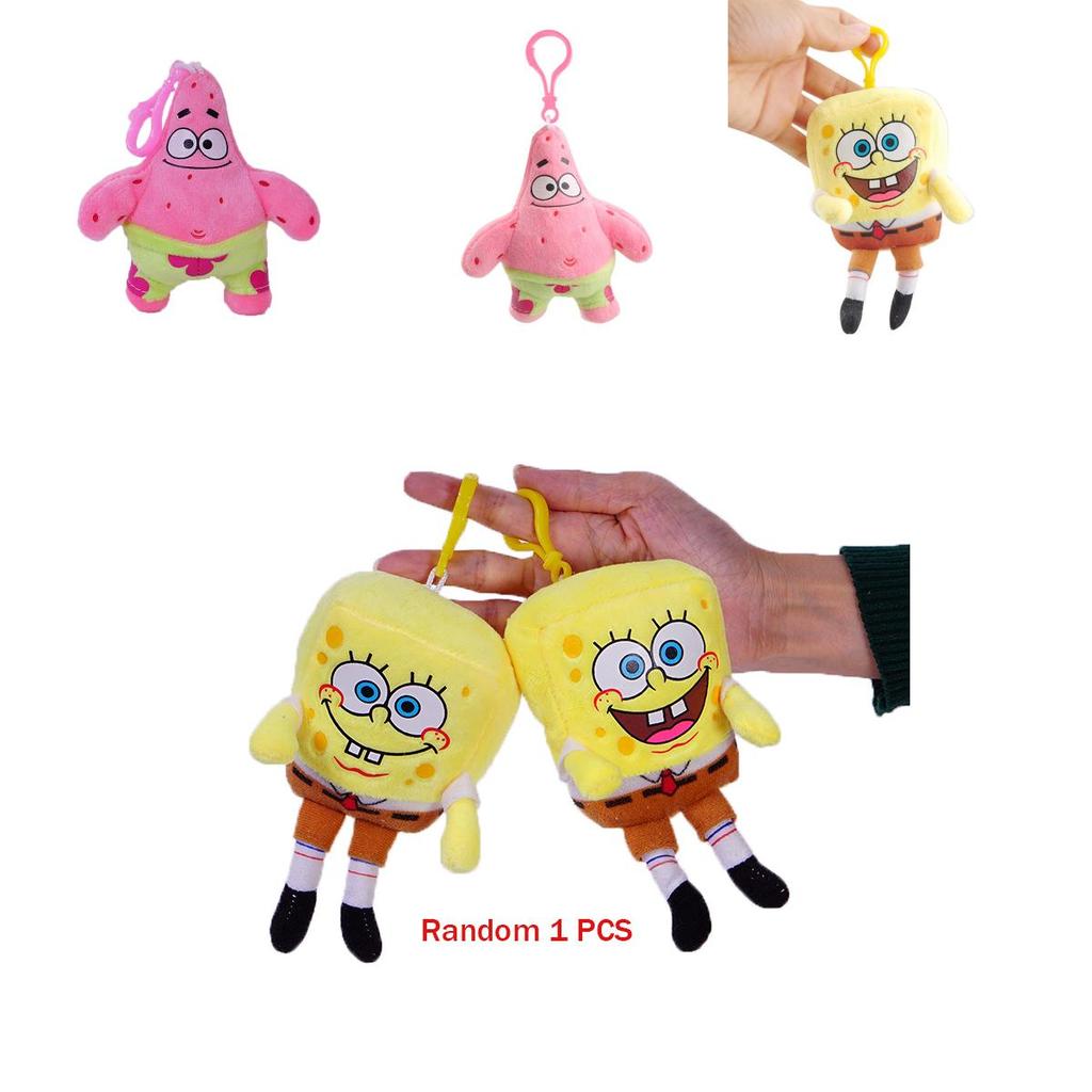Spongebob Squarepants Patrick Star And Squidward Tentacles Plush Keychains Soft Toys For Kids And Collectors