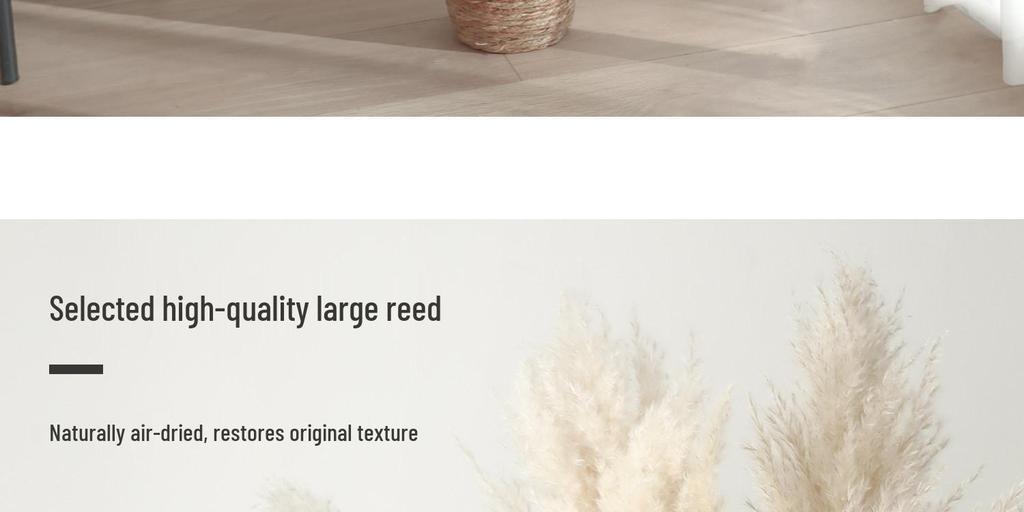 Natural Air-Dried Reed and Cattail Flower Bouquet for Floor Vase Decoration
