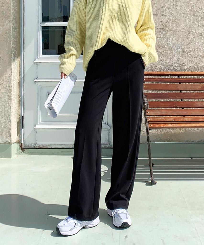 Ppaeppae Big Size Elastic Stretch Long Slacks