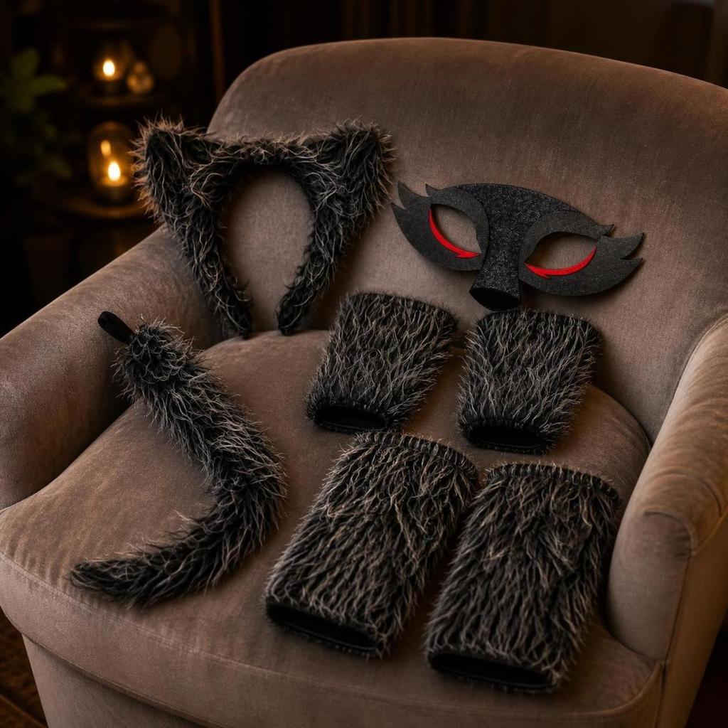 Wolf Costume Accessory Set Soft Comfortable for Cosplayers