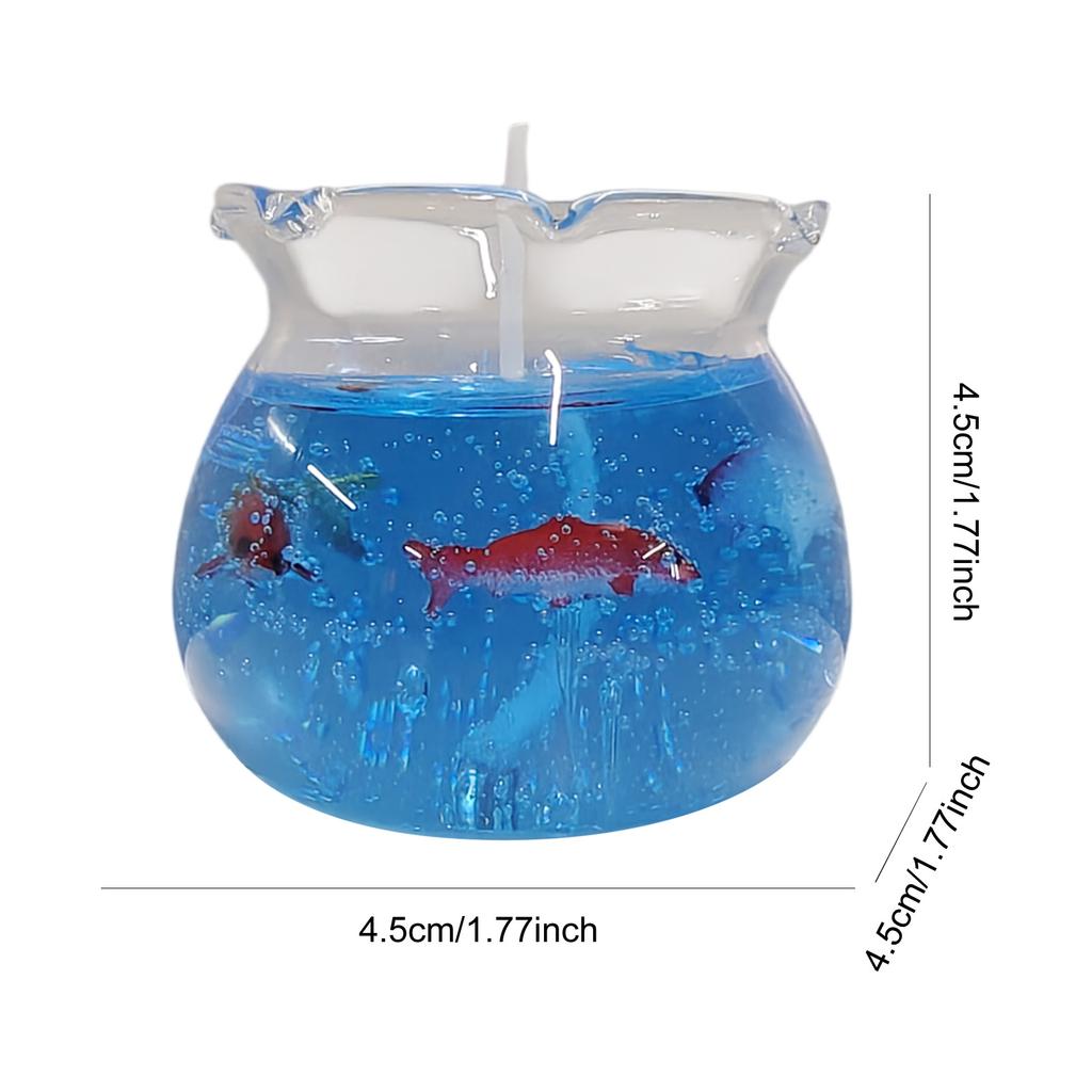2 Inch Goldfish Aromatherapy Candle Cute Bubble Fish Tank Candle Handmade Decorative for Creative Art Piece Party Favors