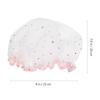 2Pcs Women Shower Caps Waterproof Bath Hats Satin Makeup Shower Cap for Bathing Face Cleansing Non-Slip Design