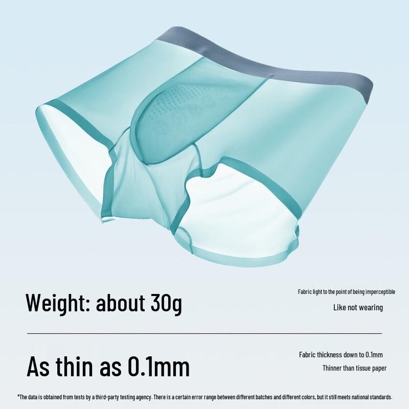 Herbal First Color Men's Ice Silk Seamless Antibacterial Boxer Briefs