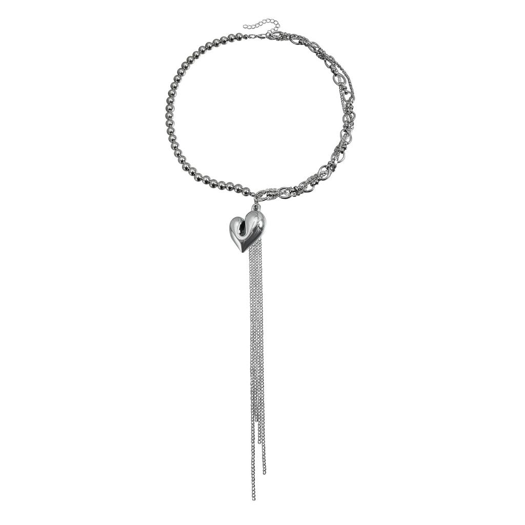 Long Tassel Special-shaped Love Y-shaped Necklace Ins Street Auction Trend Banquet Party Item Decoration
