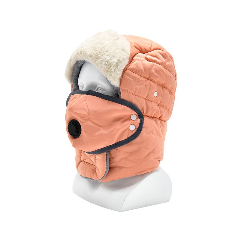 

Hat ear protector three-piece set, winter fleece thickened warm scarf, hat gloves set, hat thickened fluffy hat average size