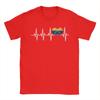 Unisex s TShirts Venezuela Flag Heartbeat Venezuelan Lovers Support Pure Cotton Tee Shirt Short Sleeve T Shirts Crewneck Clothing