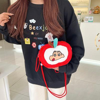Fleece Bag Women's Messenger Bag Sweet Cartoon Children's Bag Cute Little Girl Doll Shoulder Bag