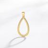 Teardrop Egg-Shaped S925 Silver Necklace Pendant for Women