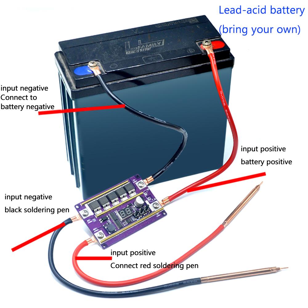 12V 99 Gear Spot Welder Module 5Mos Transistors 2390A Spot Welder Control Board Welding Machine 18650 Battery DIY Soldering Kit