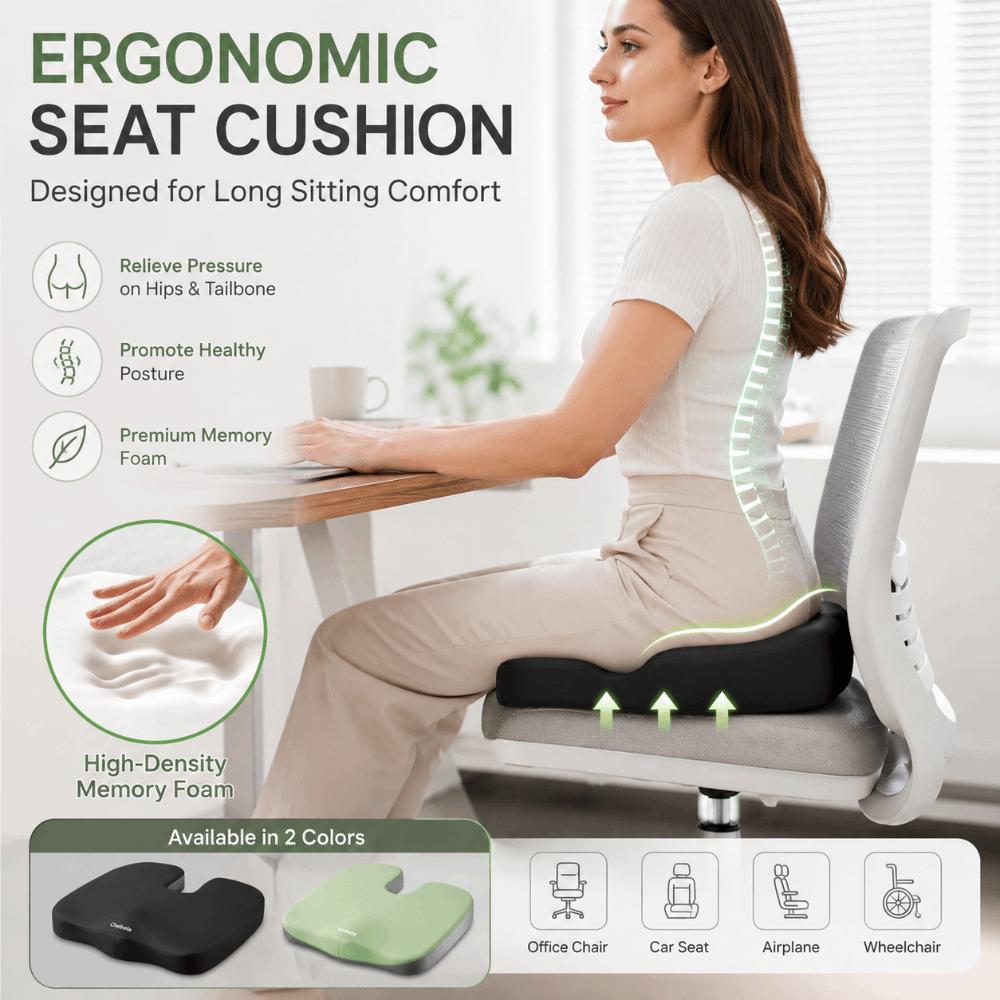 Slow Rebound Ergonomic Seat Cushion Orthopedic Support Chair Pillow Home Office