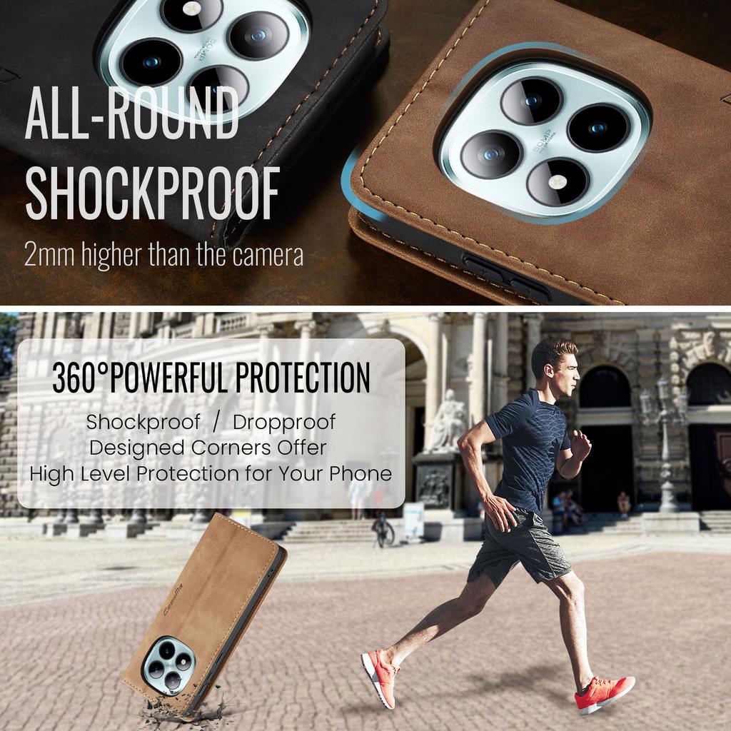 Luxury Retro Case for Xiaomi Redmi Note 15 Pro+ 5G Multiple Card Slots Stand Function Phone Cover for 15 Pro+ 5G Leather Wallet