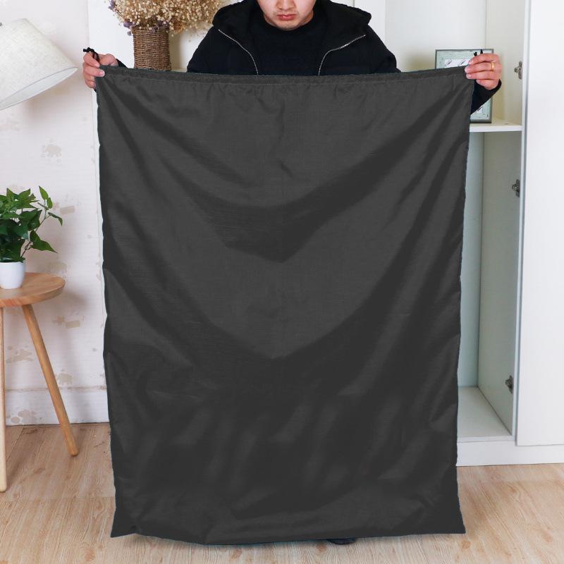 Hochleistungsfähige Große Wäschebeutel Kordelzug Reise-Organizer-Tasche Camp Zuhause Studentenwohnheim Reißfest Schmutzwäsche Große Aufbewahrungsbeutel 50x70CM schwarz