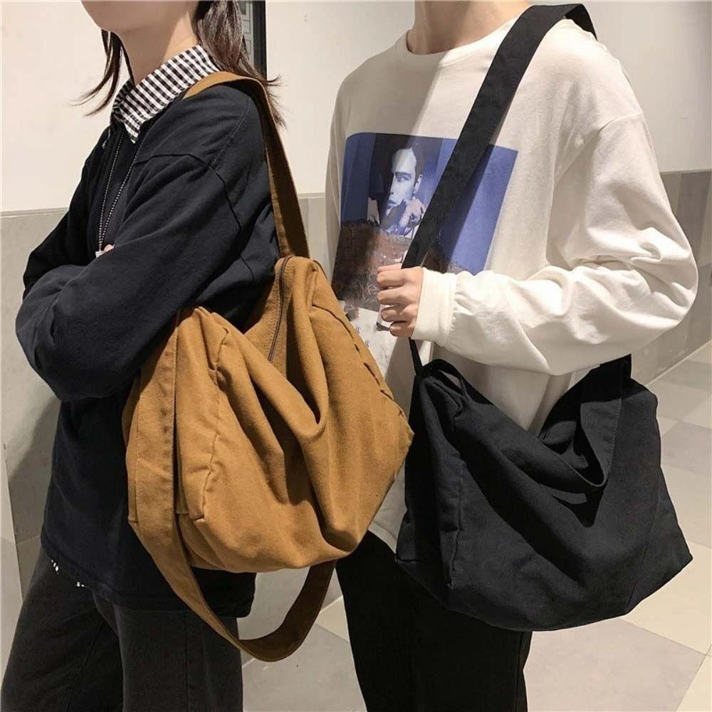 Japanese Style Student Shoulder Bag Large Capacity Messenger Bag Canvas Crossbody Bag  Cycling