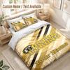 Set Biancheria da Letto Personalizzato 3 PezziStampa Boston Bruins Copripiumino + 2 Federe Morbido Arredo Letto