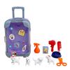 Dollhouse Mini Suitcase Trolley Luggage Handbag Model Candy Box Toy Stand Pretend Play Toy Suitcase Toys for Doll House Decor Pet Grooming Dressing