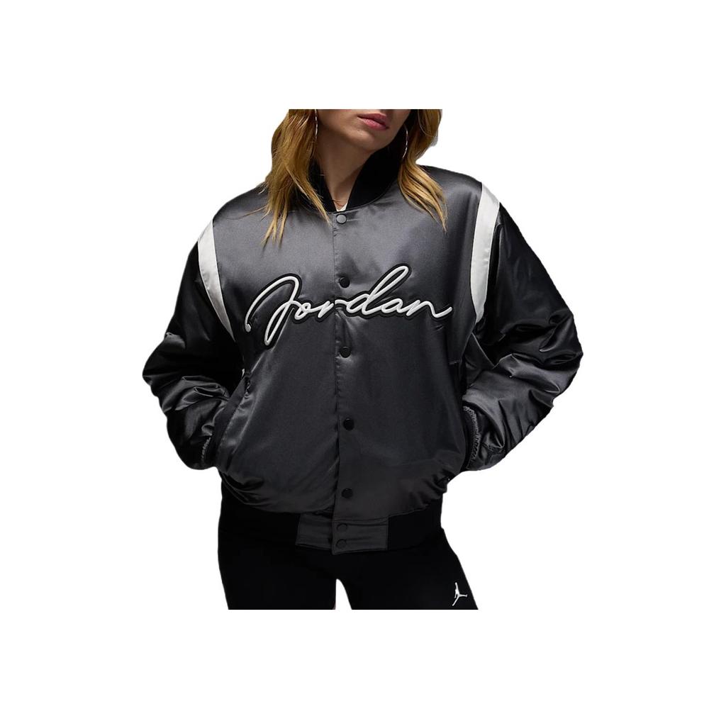Jordan MVP Casual Versatile Fashionable Single-Breasted Long Sleeve Jacket Unisex jackets Black HF9297-045