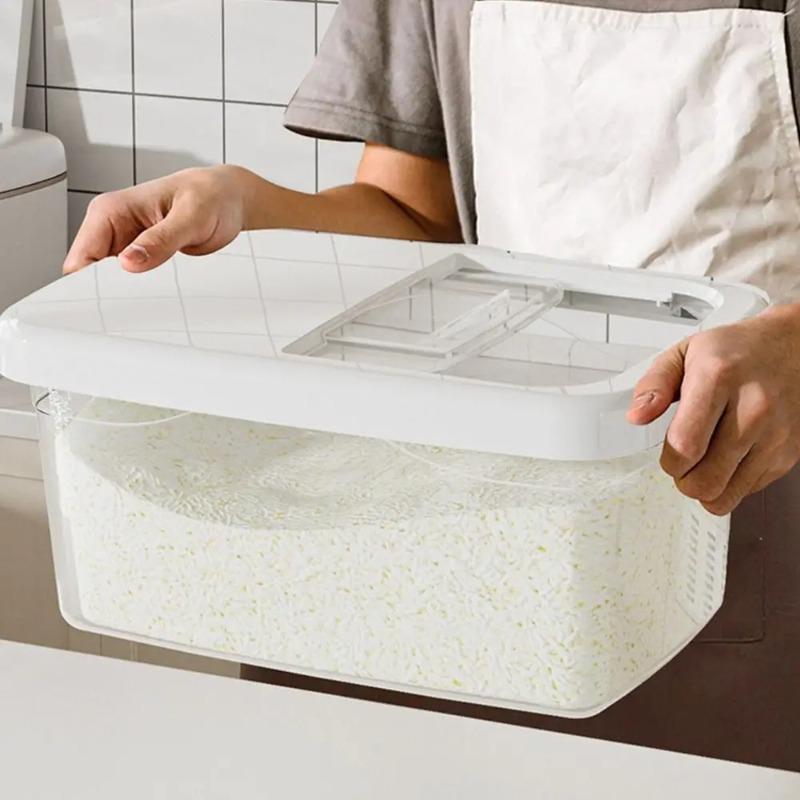 Creative Rice Bucket Tank Moisture-proof Sealed Rice Storage Box Insect-proof Cereal Grain Food Container Kitchen Accessories