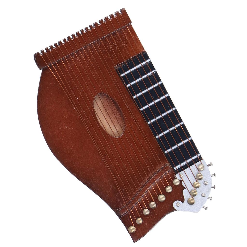 Guzheng Model Wooden Miniature Guzheng Musical Instrument Model Display for Home Decor