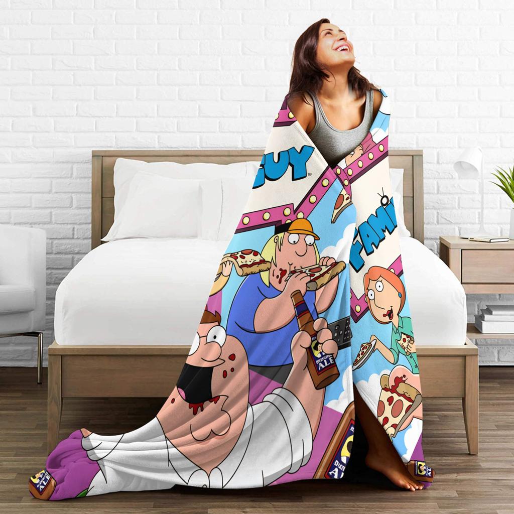 Rodiny Kreslený Peter Griffin Pánové Deku Super Měkká Zábavná Plyšová Přikrývka Na Cestování Kancelář Flanelová Přehoz Na Postel Pokrývka Postele