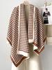 Women Retro Houndstooth Knitted Scarf Headscarf Elegant Ladies Warm Scarve Mujer Party Business Formal Wrap Shawl New Winter