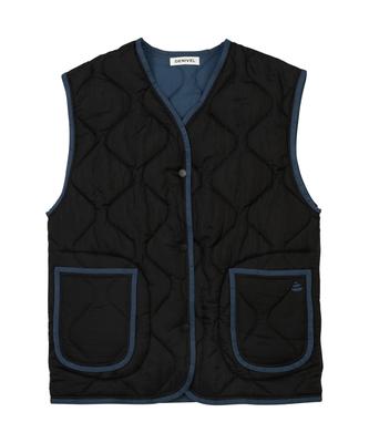 Denivel Reversible Quilted Vest (Black)