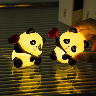Cute Panda Ornament Desk Accessories Plastic Panda Birthday Cake Decoration Bedroom Ornament Home Decor Christmas Gift for Kids