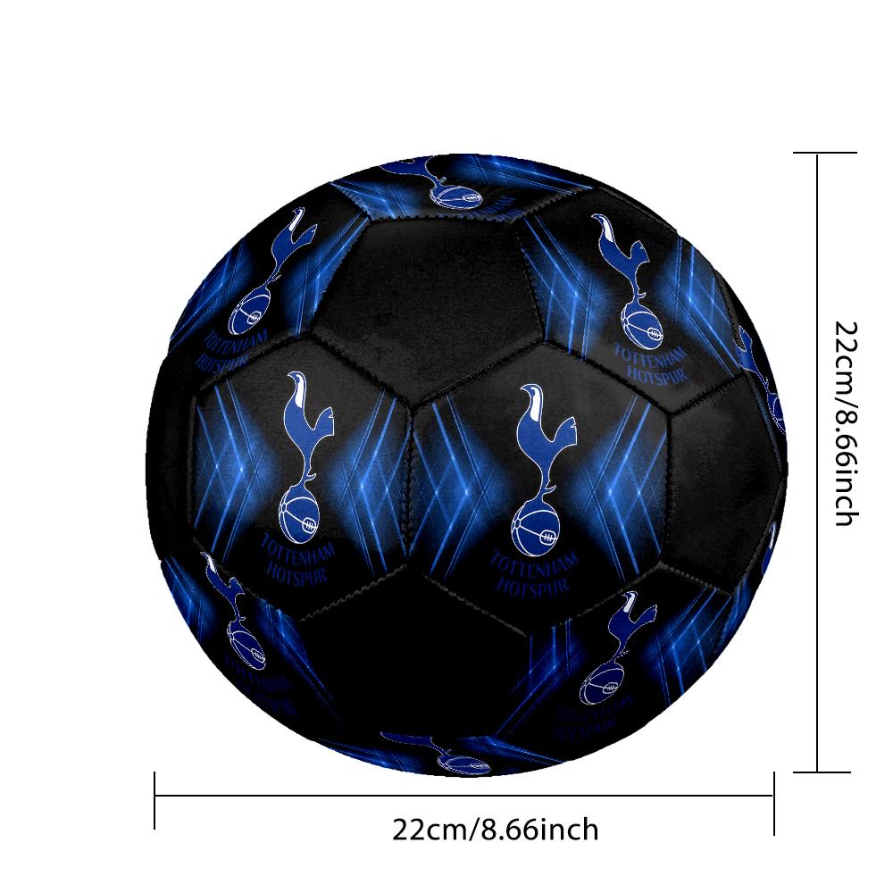 SIZE 5 Tottenham Hotspur Soccer Ball Colorful All Ages Machine Stitched PVC Competition Ready Durable High-Bounce