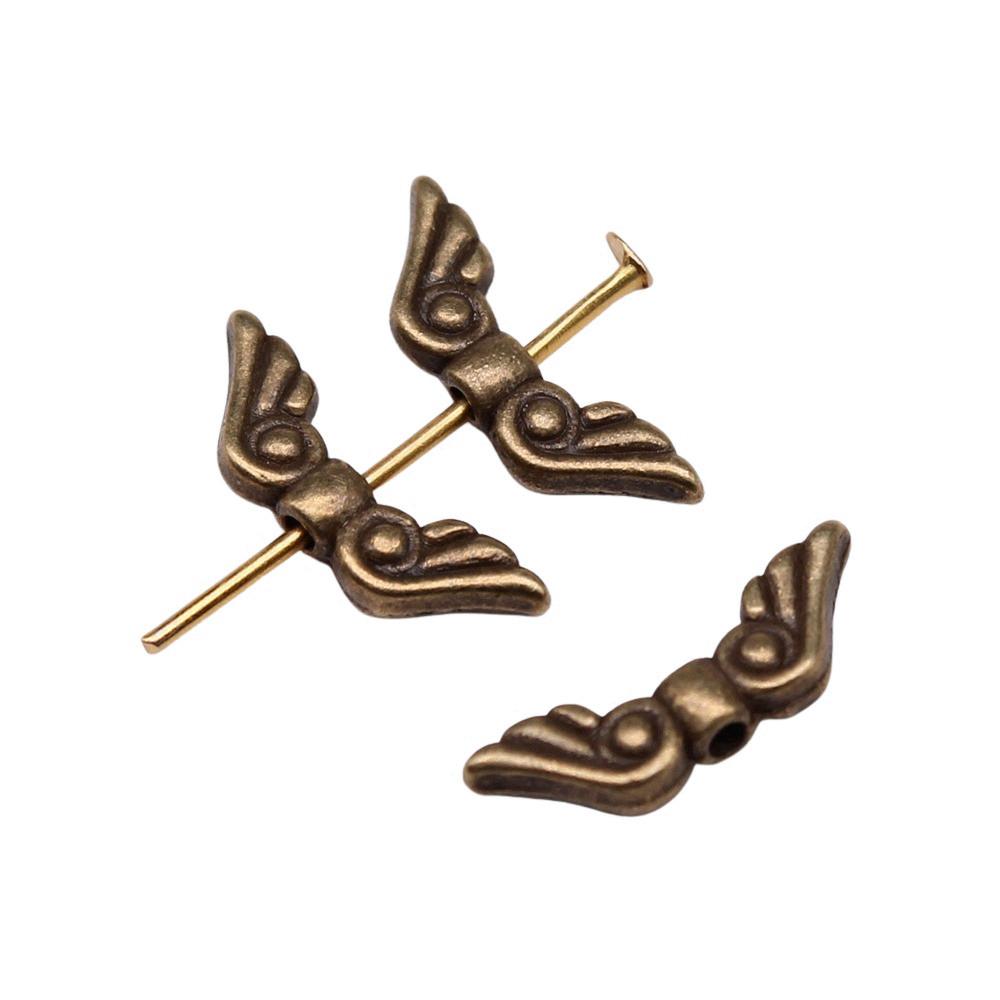 Angel Wing Beads Spacer Small Hole Butterfly Charms For Spiritual Jewelry