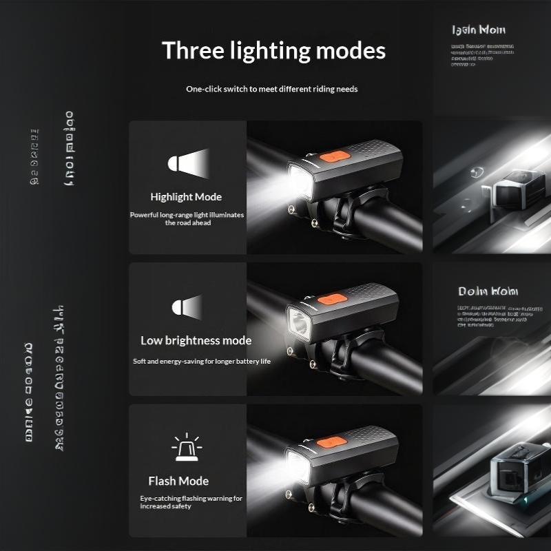 Bright Bicycle Light Led Front Usb Rechargeable Mountain Bicycle Lamp 1000Lm Bike Headlight Flashlight Cycling Scooter