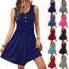 Women's Casual Fashion Dress Round Neck Sleeveless Fitted Dress