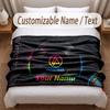 Linkin Park Printed Flannel Blanket Custom Name Text Soft Warm Throw For Bedroom Holiday Gift