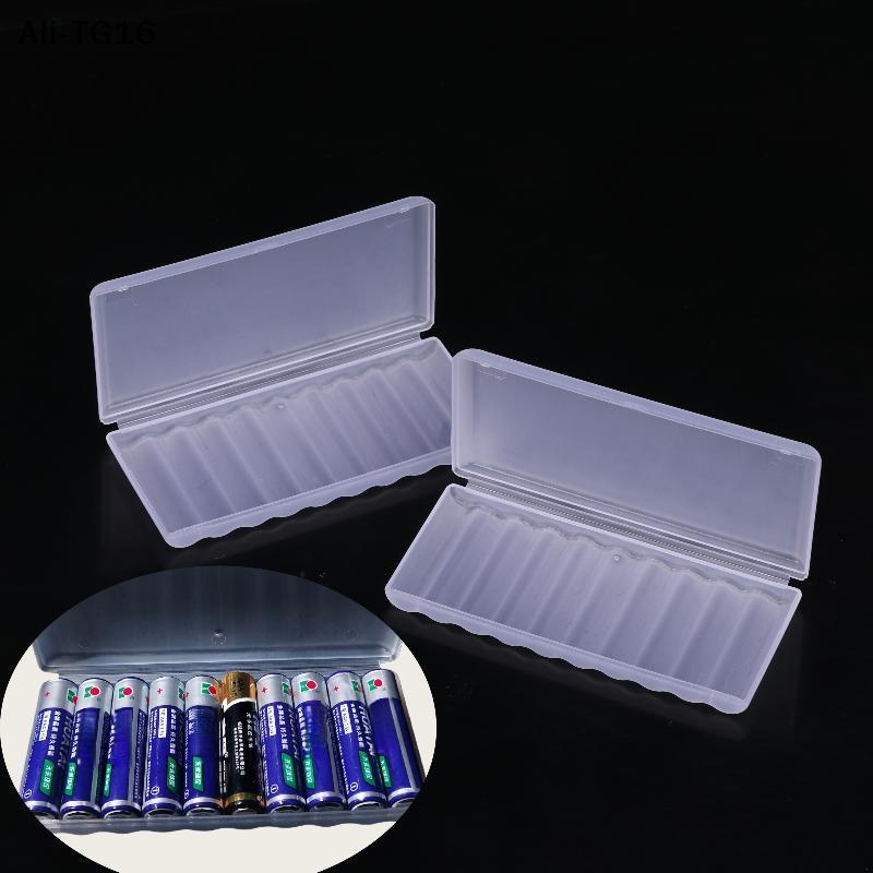 1/3/5Pcs Hard Container Holder Case 10 Slot Battery Storage Box For AAA Plastic Battery Organizer Accessories