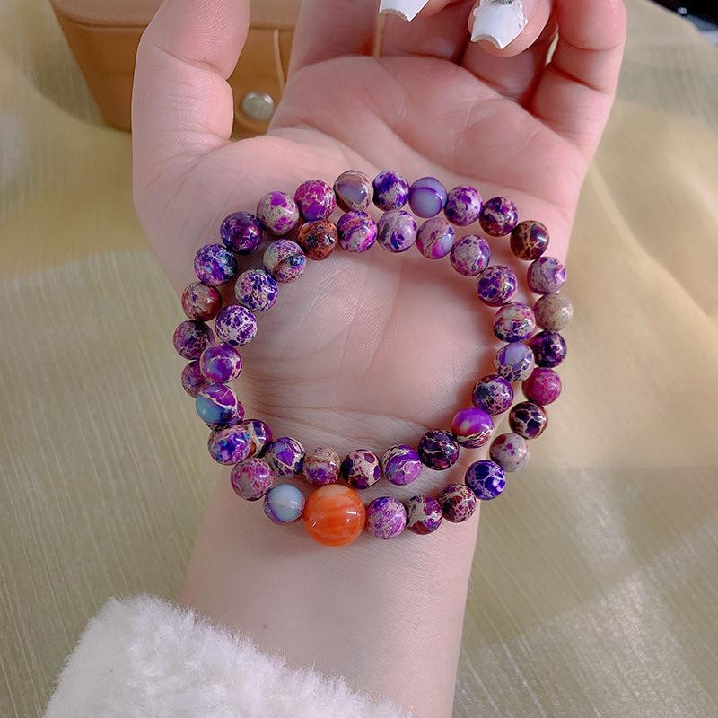 JYL TS Bracelet  Heavenly Bead Guofeng Style Brings Sacred Luck & Charm Imperial Double Layer розы бонбон