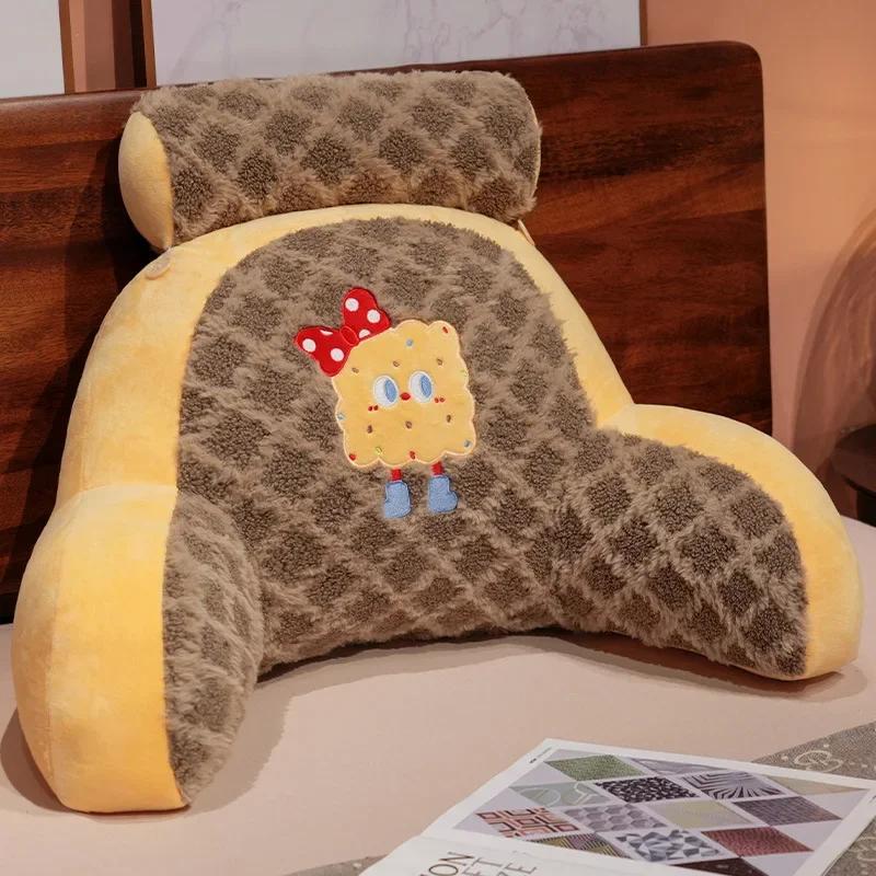 

Bedhead Waist Cushion Window Sofa Cushion Soft Bag with Large Backrest Removable and Washable Pillow Seat Waist Pillow 55x35cm