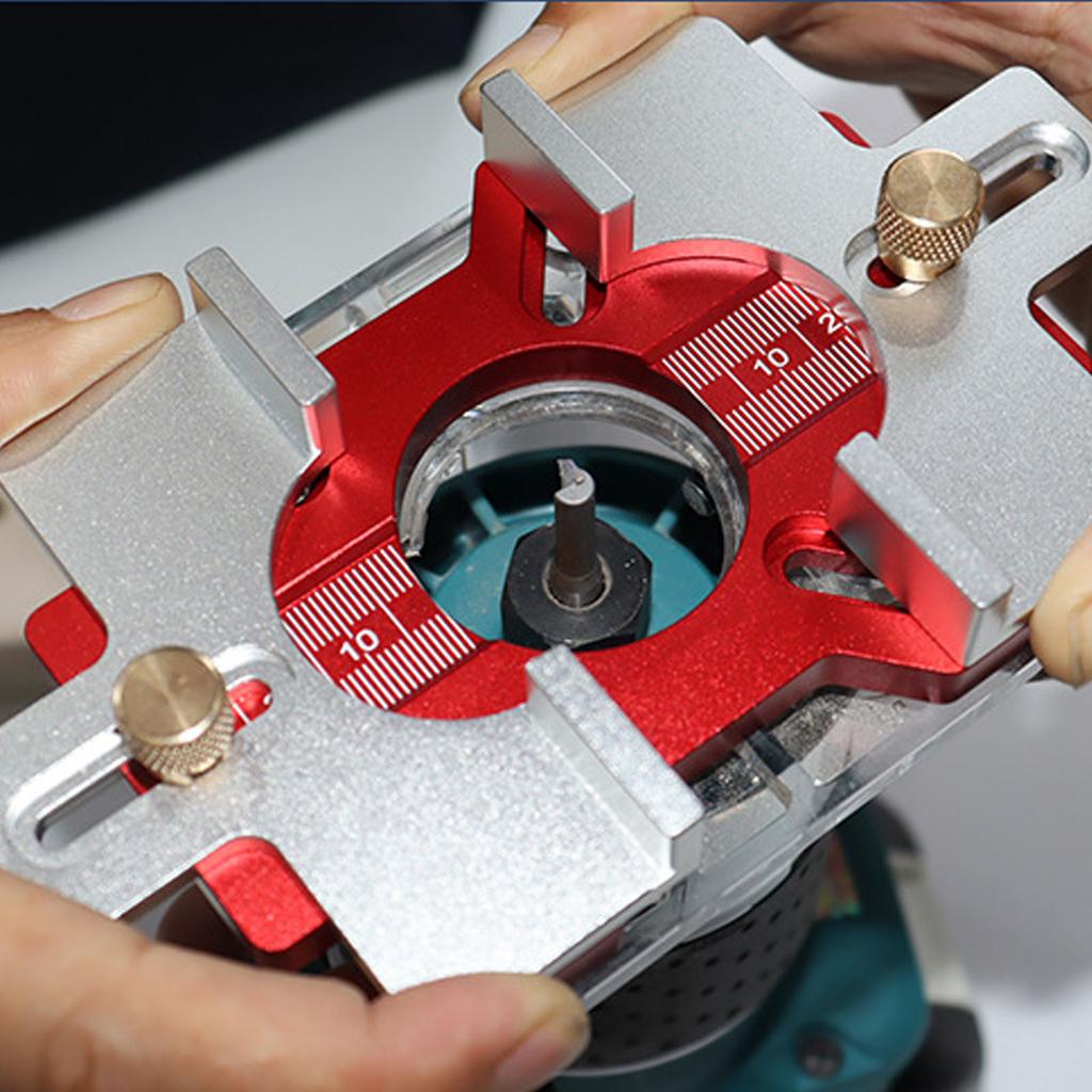 Wood Trimmer Router Base Aluminum Alloy Compact Router Base and Slotting Bracket for 69mm Inner Diameter Routers