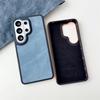 Luxury Metal Lens Frame Leather TPU Phone Case For Samsung Galaxy S26 Ultra S25 S24 FE S23 Plus S26 Shockproof Armor Back Cover