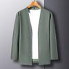 Top lavorato a maglia tinta unita autunnale da uomo, Maglia casual, Cardigan alla moda, Giacca da uomo sottile