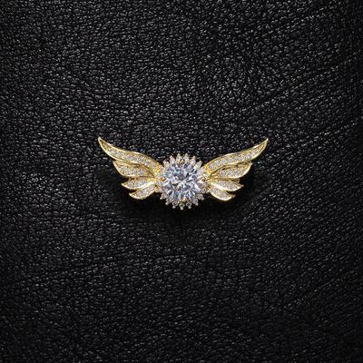 Angel Wings Men'S Brooch Light Luxury High-End Brooch Simple Suit Decoration Collar Pin Creative Pin Badge Accessories