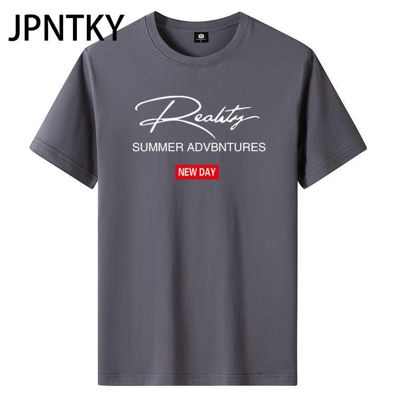 

JPNTKY Бавовняна футболка з коротким рукавом. Чоловіча модна вільна сорочка з половиною рукава. Сорочка з принтом. XXXXXXL сірий